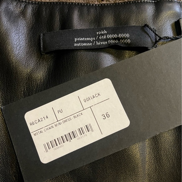 NWT Rokh- Metal Chain Mini Dress- Size 36/ US 2-4 - Picture 9 of 14